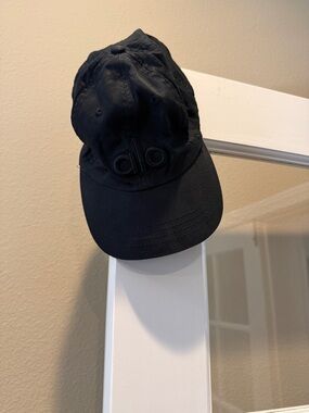 ALO Yoga Black Embroidered Logo Cap